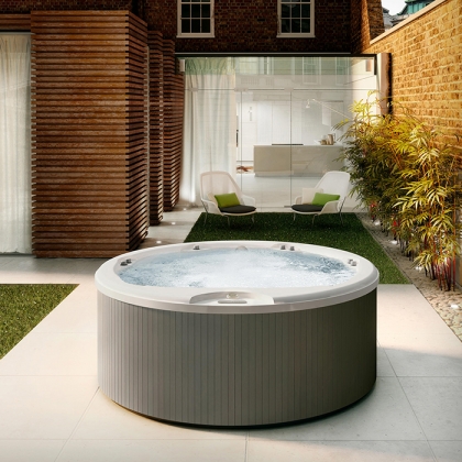 Jacuzzi Alimia Минибассейн 212xh90см, отдельностоящий, гидро/аэромассаж, подсветка, CLEARRAY, нагреватель, с крышкой, отделка: platinum / graphite