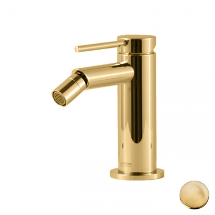 Gattoni Circle Two Смеситель для биде на 1 отверстие, с донным клапаном, цвет: Oro Brush