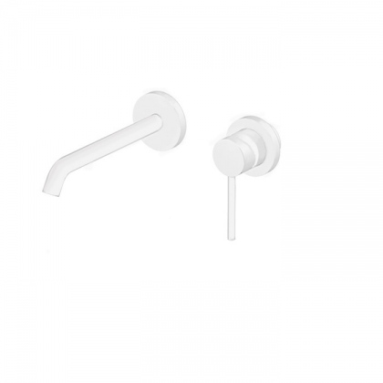 Gattoni Circle Two Смеситель для раковины встраиваемый, излив 208 мм, цвет: белый матовый