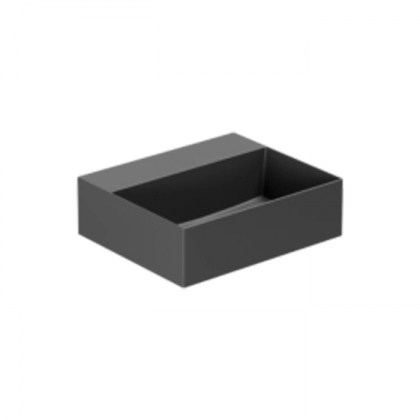 Azzurra Elegance Squared Раковина подвесная/накладная, 42x35xH12,5 см, без отв., цвет: Carbone