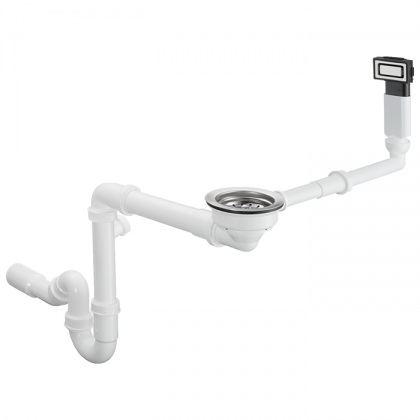 Hansgrohe D14-10 Слив-перелив для раковины, с ручным управлением, цвет: нержавеющая сталь