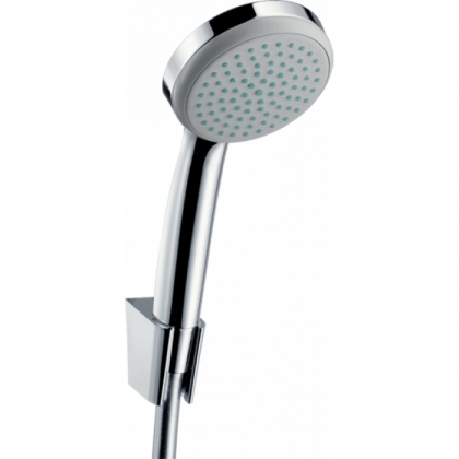 Hansgrohe Croma 100 1 jet Ручной душ с настенным держателем, цвет: хром/белый