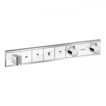 Hansgrohe RainSelect Смеситель для душа, термостатический, 4 источника, СМ, внешняя часть, цвет: хром/белый