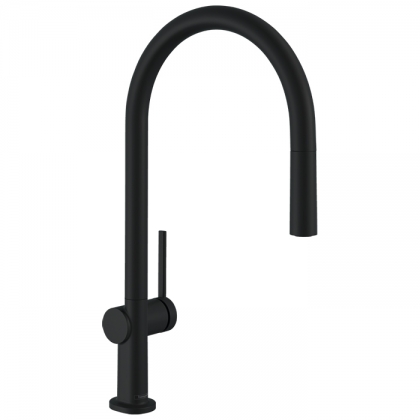 Hansgrohe Talis M54 Кухонный смеситель, на 1 отв, излив: 21см, с вытяжным изливом, цвет: черный матовый