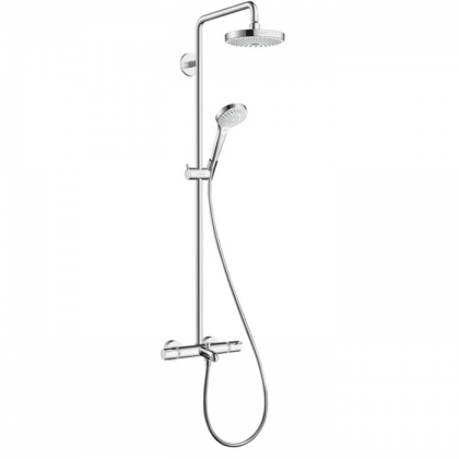 Hansgrohe Croma Select S 180 SHP Душевая система, верхний душ 187мм, с ручным душем и смесителем, цвет: белый/хром