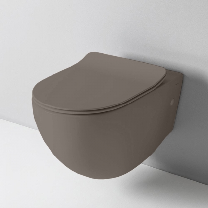  Artceram FILE 2.0 Унитаз подвесной 53х37см, безободковый, с крепежом, цвет: tortora